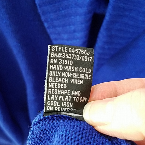 NWT AGB Sparkly Tunic Sweater in Cobalt Blue! - Picture 6 of 6